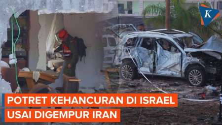 Penampakan Mobil Dan Rumah Hancur Di Israel Setelah Digempur Iran