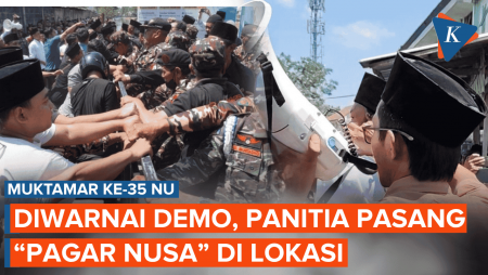 Muktamar NU Diwarnai Aksi Demo, Pendekar Silat "Pagar Nusa" Turun Jaga Lokasi Sidang Pleno