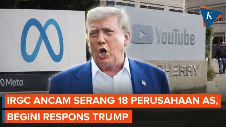 IRGC Ancam Serang 18 Perusahaan Teknologi AS, Trump: Pakai Senapan Angin?