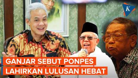 Ganjar Sebut Pesantren Banyak Lahirkan Lulusan Hebat, Contohkan Gus Dur dan Ma'ruf Amin