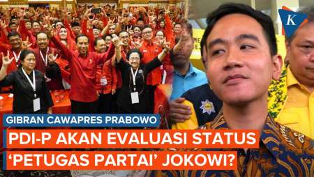 Gibran Cawapres Prabowo, PDI-P Bakal Evaluasi Jokowi?