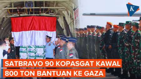 Pasukan Elit Satbravo TNI AU Kawal Pengiriman Bantuan ke Gaza