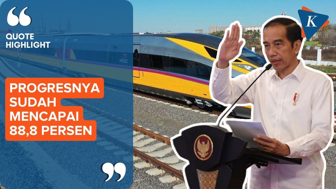 Jokowi Sebut Progres Proyek Kereta Cepat Jakarta-Bandung Sudah 88,8 Persen