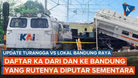 Deretan KA yang Harus Lewati Rute Memutar Imbas Kecelakaan Turangga VS Lokal Bandung Raya