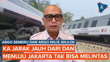 Argo Semeru dan Argo Wilis Anjlok, KA Jarak Jauh dari dan Menuju Jakarta Tak Bisa Lewat