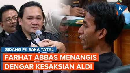 Momen Farhat Abbas Menangis Saat Dengar Penyiksaan yang Dialami Aldi di Sidang PK Saka Tatal