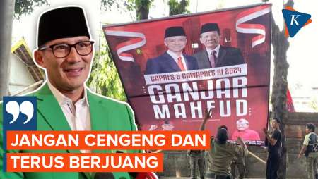 Baliho Ganjar-Mahfud Dicopot, Sandiaga: Rekan-rekan PPP Jangan Cengeng