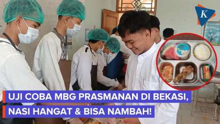 Uji Coba MBG Prasmanan, Siswa Senang Nasi-Lauk Hangat Dan Bisa Tambah Porsi