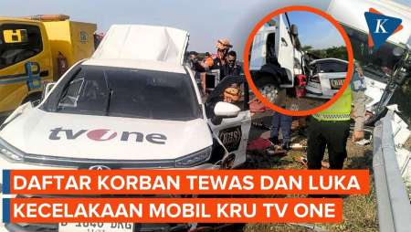 Daftar Korban Meninggal dan Luka Kecelakaan Kru TV One di Tol Pemalang