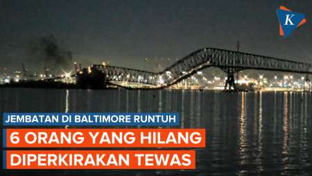 Jembatan di Baltimore Runtuh, 6 Orang yang Hilang Diperkirakan Tewas