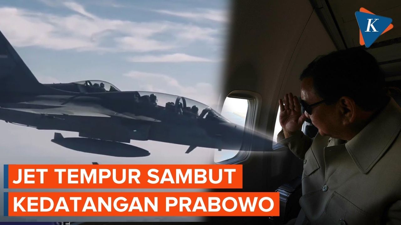 Momen Haru Prabowo Kala Disambut Jet Tempur TNI AU