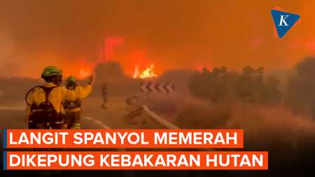 Penampakan Langit Spanyol Memerah Dalam Kebakaran Hutan Yang Tewaskan 12 Orang