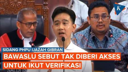 Sidang Gugatan Ijazah Gibran, Bawaslu Ngaku Tak Diberi Izin KPU Ikut Verifikasi Persyaratan