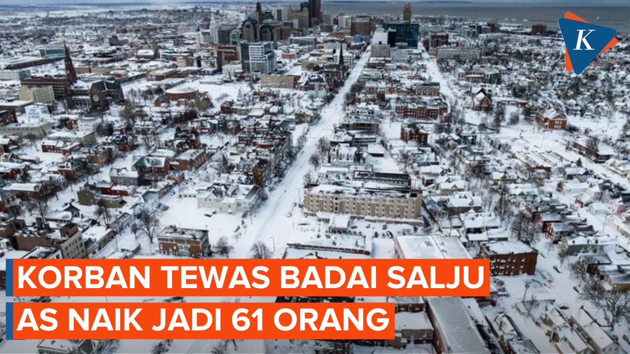 Korban Tewas Badai Salju di AS Naik Jadi 61 Orang, Mayoritas Ditemukan di Luar Rumah