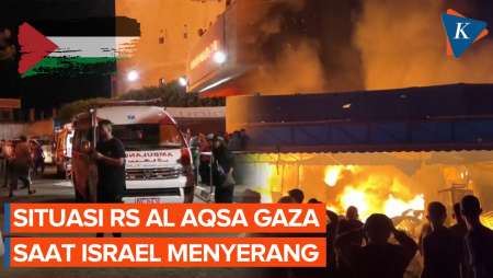 Kepanikan di Area RS Al Aqsa Gaza Saat Israel Menyerang