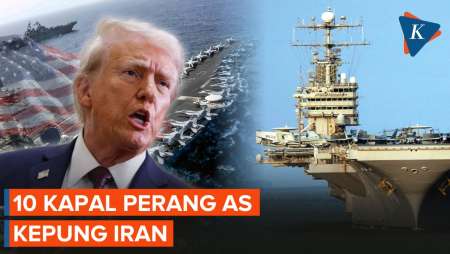10 Kapal Perang AS Kepung Iran, Nyaris Samai Operasi Di Venezuela