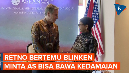 Retno Marsudi Bertemu Blinken, Indonesia Minta AS Bawa Kedamaian