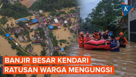 Banjir Besar Terjang Kendari, Ratusan Orang Terpaksa Mengungsi