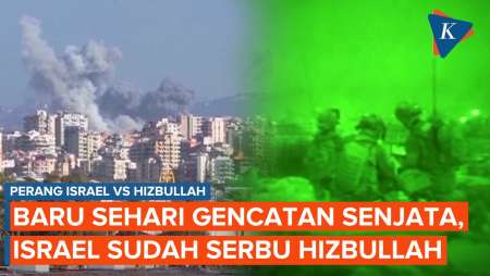 Baru Sehari Gencatan Senjata, Israel Serbu Hizbullah