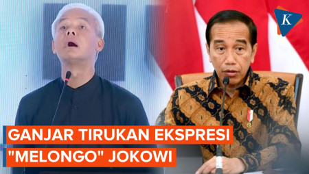 Momen Ganjar Tirukan Ekspresi Melongo Jokowi