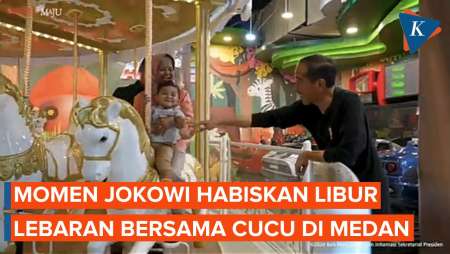 Intip Keseruan Jokowi dan Cucunya saat Habiskan Waktu Bersama di Mal Medan