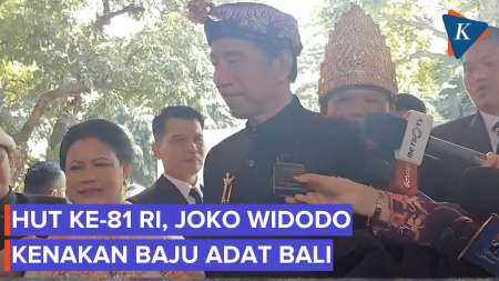 Jokowi Hadiri HUT Ke-81 RI Di Istana, Pakai Baju Adat Bali