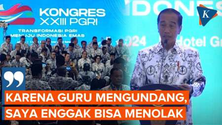 Hadiri Kongres PGRI, Jokowi: Karena Guru yang Mengundang Saya Enggak Bisa Menolak