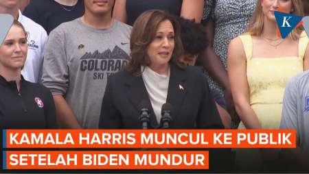 Kamala Harris Muncul Perdana Usai Biden Mundur dari Capres AS