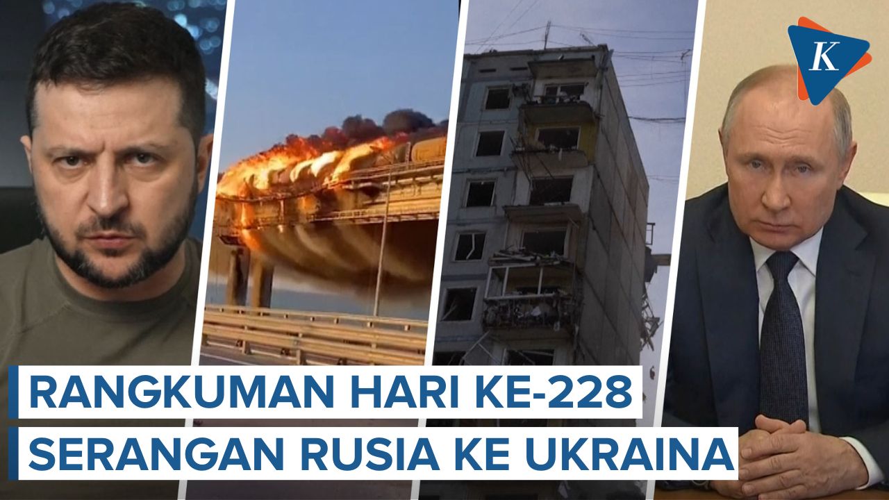 Rudal Rusia Hantam Apartemen hingga Aturan Kendaraan di Jembatan Krimea
