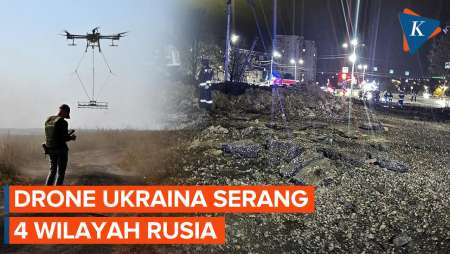Serangan Drone Ukraina Sasar 4 Wilayah Rusia