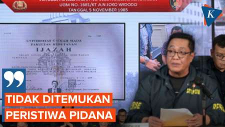 Tegaskan Ijazah Jokowi Asli, Bareskrim Polri: Tidak Ada Tindak Pidana