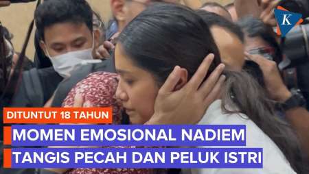 Dituntut 18 Tahun Penjara, Nadiem Menangis Di Pelukan Istri