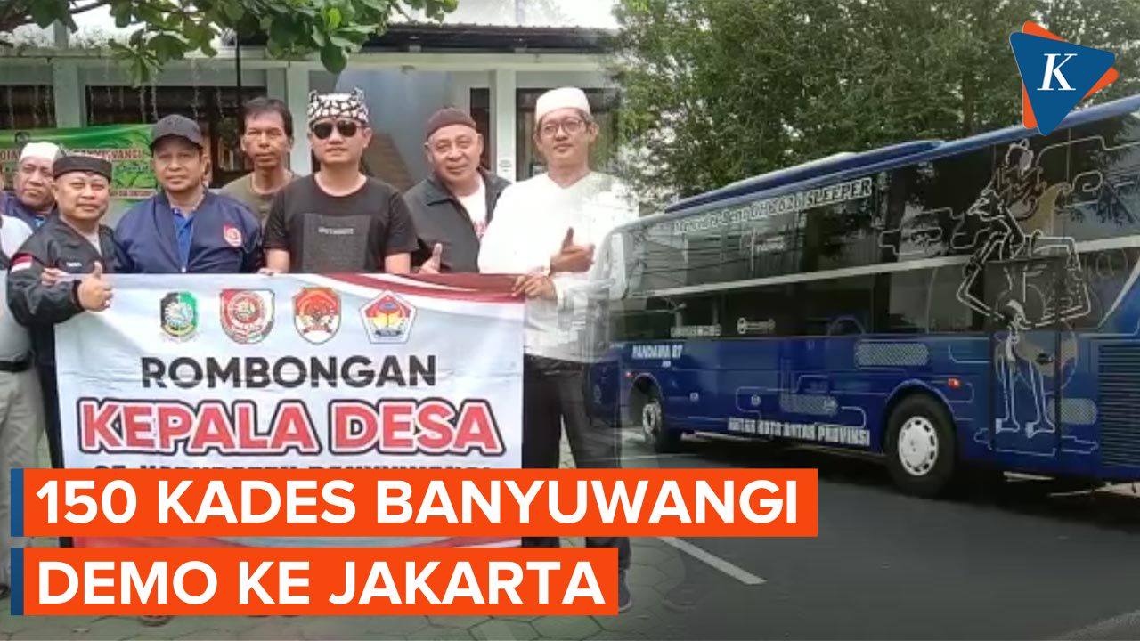 Ratusan Kepala Desa se-Banyuwangi Berangkat Demo ke DKI Jakarta