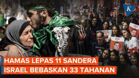 Hamas Bebaskan 11 Sanderanya, Israel Beri Imbalan dengan Lepas 33 Tahanan Palestina