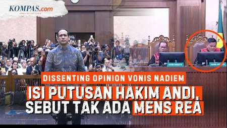 Hakim Andi Saputra Beda Soal Vonis Nadiem: Beri Dissenting Opinion, Tak Temukan Mens Rea