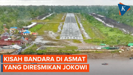 Landasan Bandara Ewer di Asmat, Dulu Hanya Tanah Berlapis Kayu