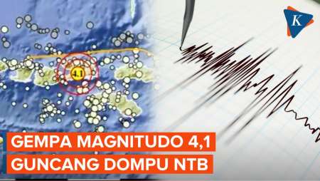 Kabupaten Dompu NTB Kembali Diguncang Gempa, Berkekuatan M 4,1