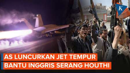 Jet Tempur AS Meluncur dari Kapal Induk di Laut Merah, Siap Serang Houthi