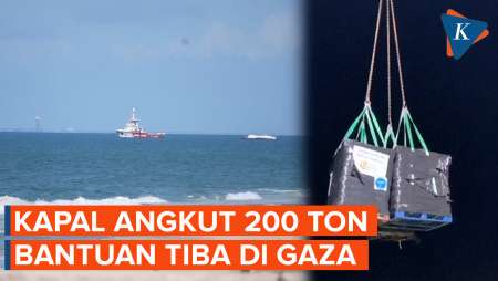 Momen Kapal Bantuan Pertama Kali Berhasil Masuk Gaza