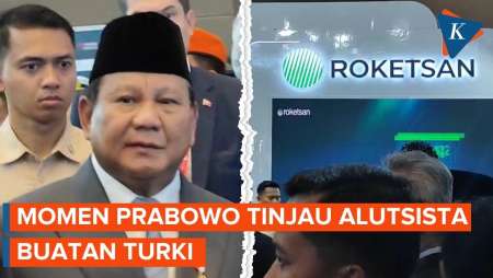 Momen Prabowo Tinjau Alutsista Buatan Turki Usai Resmikan Indo Defence Expo