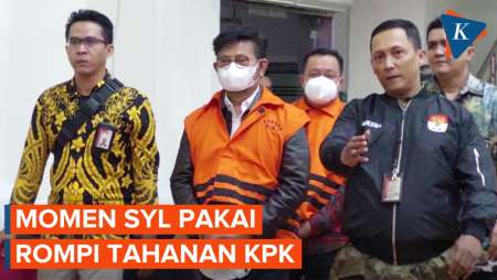 Momen Eks Mentan Syahrul Yasin Limpo Diborgol dan Pakai Rompi Oranye KPK