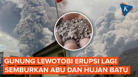 Gunung Lewotobi Laki-laki Erupsi Lagi, Muntahkan Abu Vulkanik dan Hujan Batu