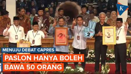 Debat Capres-Cawapres, Paslon Hanya Boleh Bawa 50 Orang