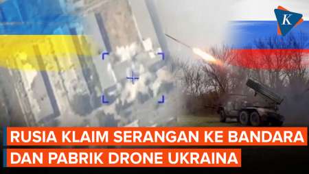 Rusia Bombardir Bandara dan Pabrik Drone Ukraina