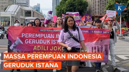 Massa Perempuan Geruduk Istana, Arus Lalin Thamrin-Monas Ramai Lancar