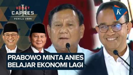 Senyum dan Tatapan Anies Saat Diminta Prabowo Belajar Ekonomi Lagi