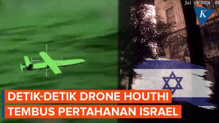 Detik-detik Serangan Drone Houthi Bobol Pertahanan Udara Israel dan Hantam Tel Aviv