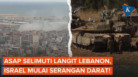 Penampakan Asap di Lebanon Saat Israel Mulai Serangan Darat