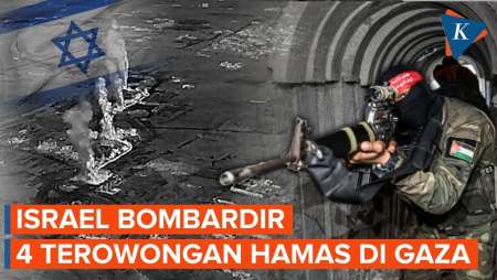 Detik-detik Israel Ledakkan Terowongan Hamas Di Gaza.