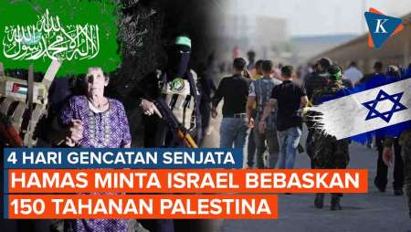 Gencatan Senjata 4 Hari, Hamas Minta Israel  Bebaskan 150 Tahanan Wanita dan Anak Palestina